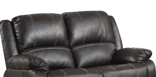 Zuriel Synthetic Recliner Loveseat with Manual Recline - Black or Dark Brown