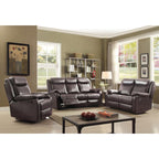 Contemporary Three Seater Reclining Sofa with Double Recliners - Multiple Colors