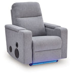 Pineland power-glide recliner in Pewter, supplier product photograph