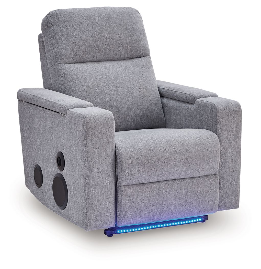 Pineland power-glide recliner in Pewter, supplier product photograph