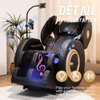 Automatic Massage Chair Recliner with Zero Gravity and Full Body Air Pressure - Black