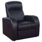Cyrus track-arm recliner in Black, supplier product photograph