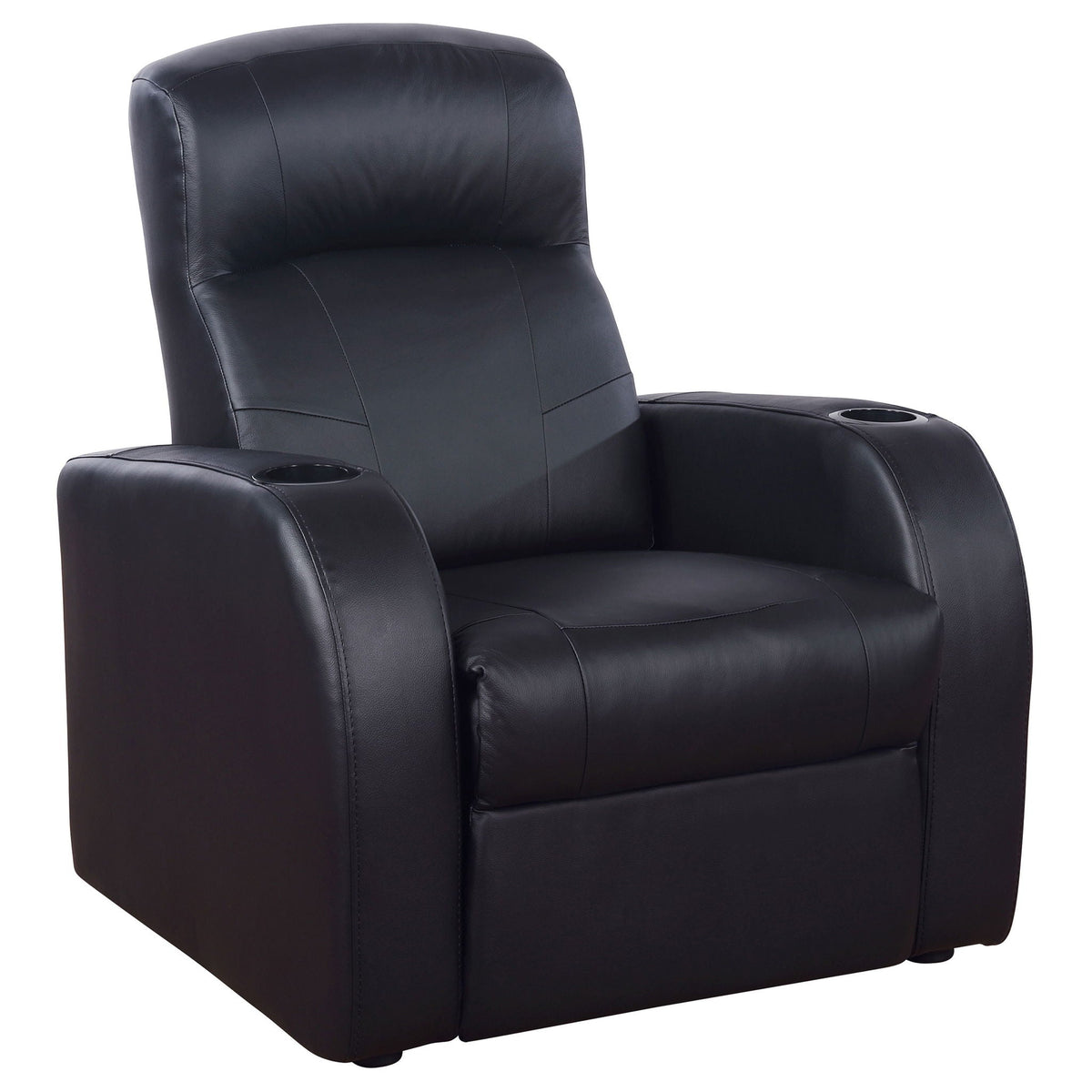 Cyrus track-arm recliner in Black, supplier product photograph