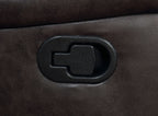 Greer Upholstered Motion Reclining Loveseat Brown
