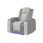 Power Recliner Chair with Power Headrest and LED Lighting - Black, Dark Brown, or Dark Gray