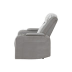 Power Recliner Chair with Power Headrest and LED Lighting - Black, Dark Brown, or Dark Gray
