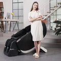 Equinox zero-gravity massage chair photographed in a home setting