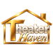 Theater Haven metallic gold house and wordmark logo