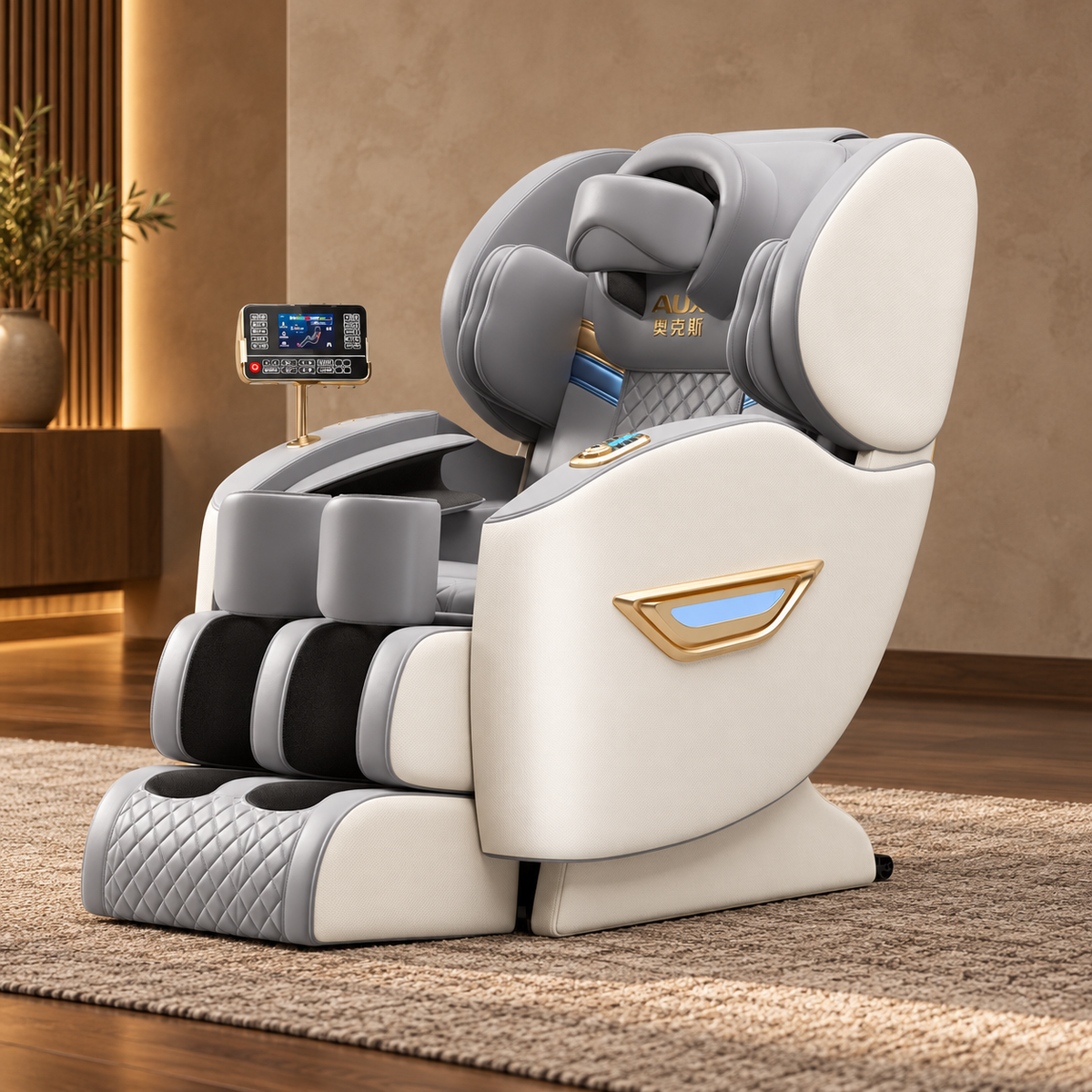 Gravity Salon AI Voice Luxury Massage Chair 3d 4d 5d 6d 8d Electric Massage Chair Full Body in a styled interior setting