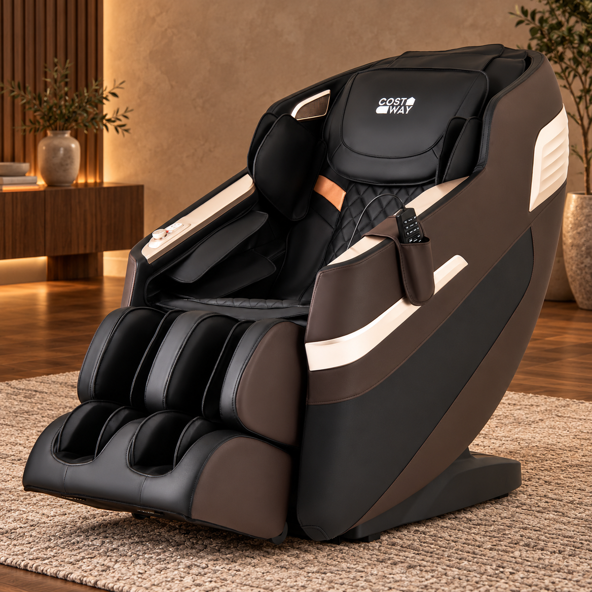 Relaxation 44 Full-Body Massage Chair with Airbags & Heat in a styled interior setting